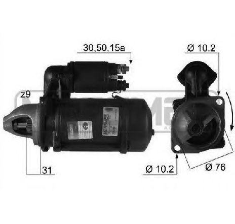 Starter ERA 220089</br>Piesa auto pentru Sistem pornire Starter ERA 220089</br>Piesa auto pentru Sistem pornire
