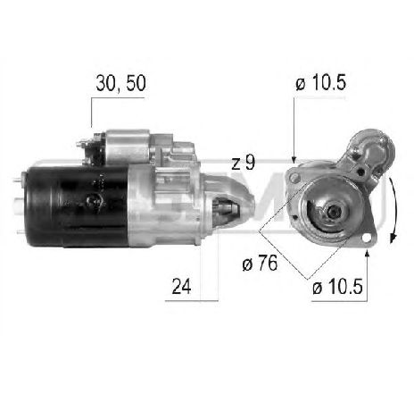 Starter ERA 220091</br>Piesa auto pentru Sistem pornire Starter ERA 220091</br>Piesa auto pentru Sistem pornire