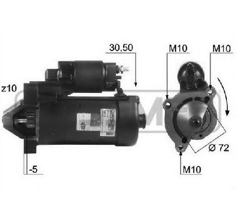 Starter ERA 220117</br>Piesa auto pentru Sistem pornire Starter ERA 220117</br>Piesa auto pentru Sistem pornire