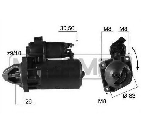 Starter ERA 220123</br>Piesa auto pentru Sistem pornire Starter ERA 220123</br>Piesa auto pentru Sistem pornire