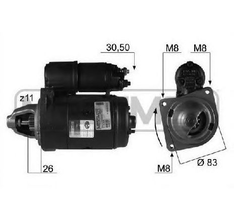 Starter ERA 220125</br>Piesa auto pentru Sistem pornire Starter ERA 220125</br>Piesa auto pentru Sistem pornire