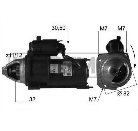 Starter ERA 220127</br>Piesa auto pentru Sistem pornire Starter ERA 220127</br>Piesa auto pentru Sistem pornire