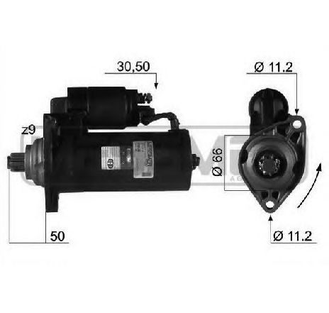 Starter ERA 220130</br>Piesa auto pentru Sistem pornire Starter ERA 220130</br>Piesa auto pentru Sistem pornire