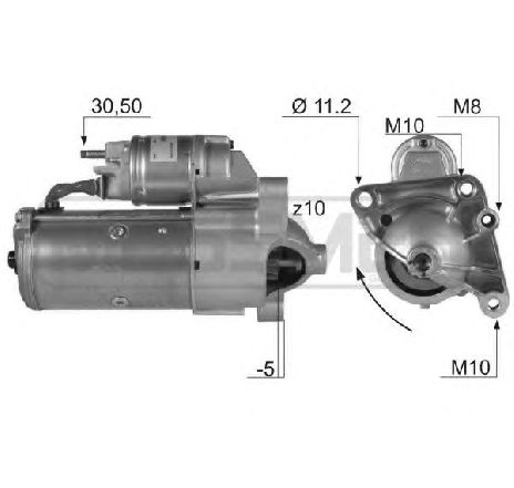 Starter ERA 220136</br>Piesa auto pentru Sistem pornire Starter ERA 220136</br>Piesa auto pentru Sistem pornire