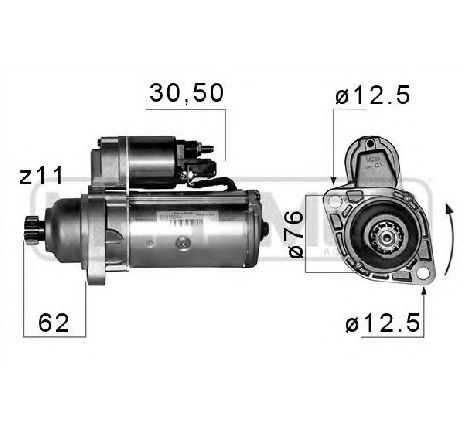Starter ERA 220141</br>Piesa auto pentru Sistem pornire Starter ERA 220141</br>Piesa auto pentru Sistem pornire