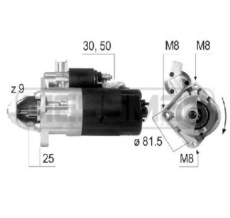 Starter ERA 220145</br>Piesa auto pentru Sistem pornire Starter ERA 220145</br>Piesa auto pentru Sistem pornire