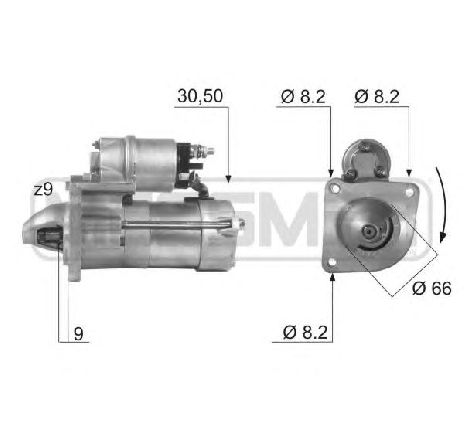 Starter ERA 220151</br>Piesa auto pentru Sistem pornire Starter ERA 220151</br>Piesa auto pentru Sistem pornire