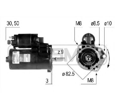 Starter ERA 220161</br>Piesa auto pentru Sistem pornire Starter ERA 220161</br>Piesa auto pentru Sistem pornire