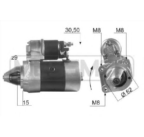 Starter ERA 220162</br>Piesa auto pentru Sistem pornire Starter ERA 220162</br>Piesa auto pentru Sistem pornire
