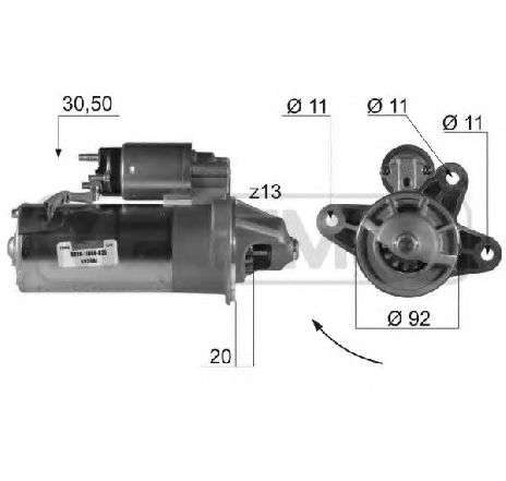 Starter ERA 220164</br>Piesa auto pentru Sistem pornire Starter ERA 220164</br>Piesa auto pentru Sistem pornire
