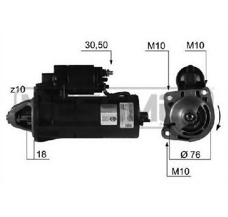 Starter ERA 220167</br>Piesa auto pentru Sistem pornire Starter ERA 220167</br>Piesa auto pentru Sistem pornire
