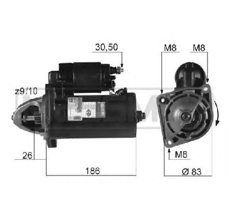 Starter ERA 220185</br>Piesa auto pentru Sistem pornire Starter ERA 220185</br>Piesa auto pentru Sistem pornire