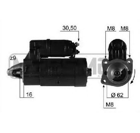 Starter ERA 220193</br>Piesa auto pentru Sistem pornire Starter ERA 220193</br>Piesa auto pentru Sistem pornire