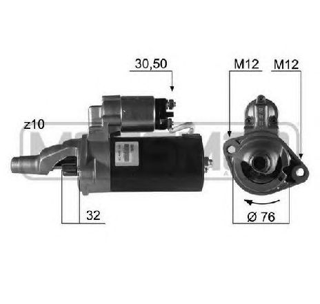 Starter ERA 220206</br>Piesa auto pentru Sistem pornire Starter ERA 220206</br>Piesa auto pentru Sistem pornire