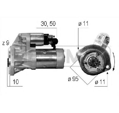 Starter ERA 220208</br>Piesa auto pentru Sistem pornire Starter ERA 220208</br>Piesa auto pentru Sistem pornire
