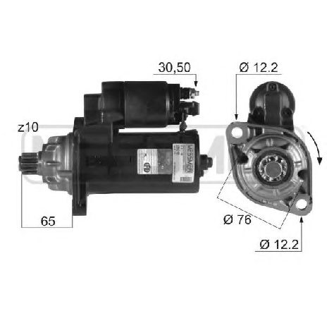 Starter ERA 220213</br>Piesa auto pentru Sistem pornire Starter ERA 220213</br>Piesa auto pentru Sistem pornire