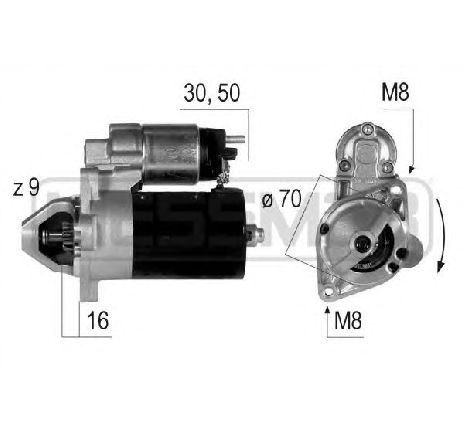 Starter ERA 220214</br>Piesa auto pentru Sistem pornire Starter ERA 220214</br>Piesa auto pentru Sistem pornire