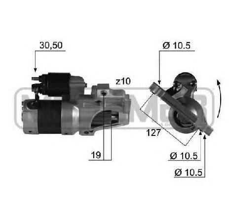 Starter ERA 220344</br>Piesa auto pentru Sistem pornire Starter ERA 220344</br>Piesa auto pentru Sistem pornire