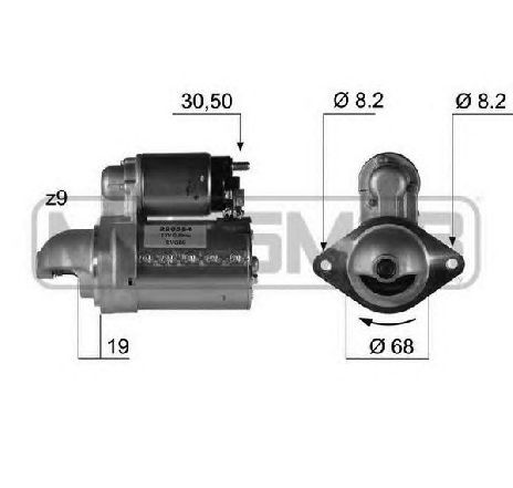 Starter ERA 220354</br>Piesa auto pentru Sistem pornire Starter ERA 220354</br>Piesa auto pentru Sistem pornire
