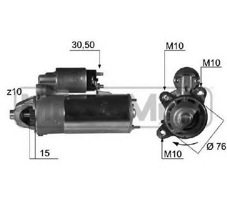 Starter ERA 220409</br>Piesa auto pentru Sistem pornire Starter ERA 220409</br>Piesa auto pentru Sistem pornire