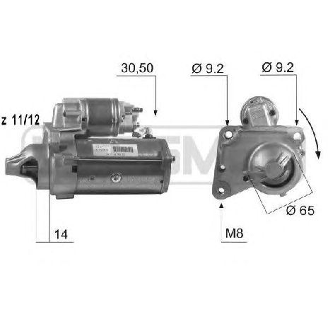 Starter ERA 220429</br>Piesa auto pentru Sistem pornire Starter ERA 220429</br>Piesa auto pentru Sistem pornire