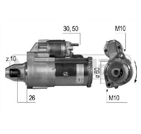 Starter ERA 220431</br>Piesa auto pentru Sistem pornire Starter ERA 220431</br>Piesa auto pentru Sistem pornire