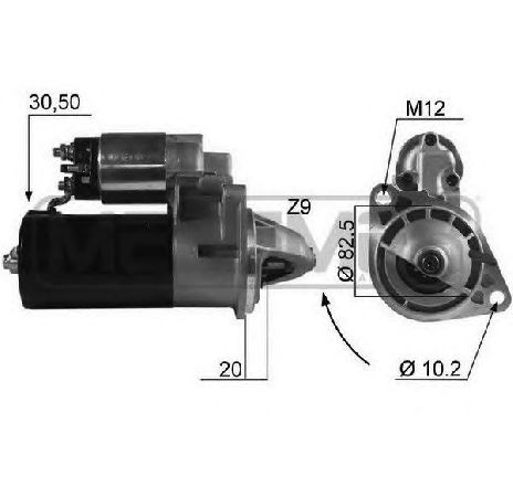 Starter ERA 220434</br>Piesa auto pentru Sistem pornire Starter ERA 220434</br>Piesa auto pentru Sistem pornire