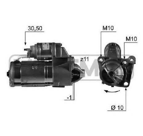 Starter ERA 220452</br>Piesa auto pentru Sistem pornire Starter ERA 220452</br>Piesa auto pentru Sistem pornire