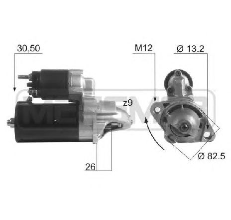 Starter ERA 220476</br>Piesa auto pentru Sistem pornire Starter ERA 220476</br>Piesa auto pentru Sistem pornire