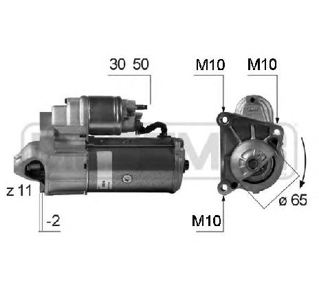 Starter ERA 220515</br>Piesa auto pentru Sistem pornire Starter ERA 220515</br>Piesa auto pentru Sistem pornire