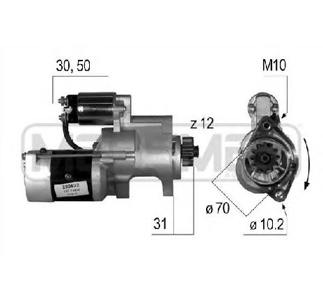 Starter ERA 220522</br>Piesa auto pentru Sistem pornire Starter ERA 220522</br>Piesa auto pentru Sistem pornire