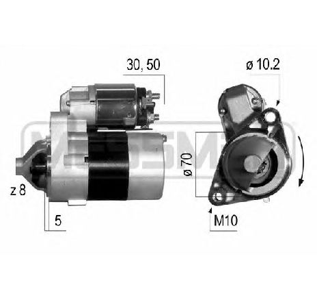 Starter ERA 220523</br>Piesa auto pentru Sistem pornire Starter ERA 220523</br>Piesa auto pentru Sistem pornire