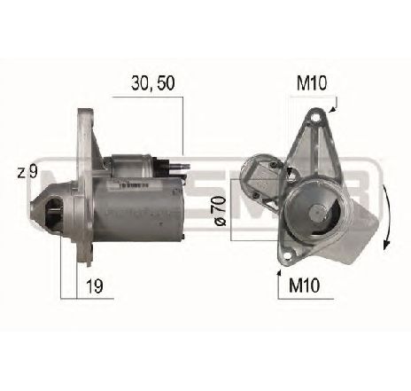 Starter ERA 220525</br>Piesa auto pentru Sistem pornire Starter ERA 220525</br>Piesa auto pentru Sistem pornire
