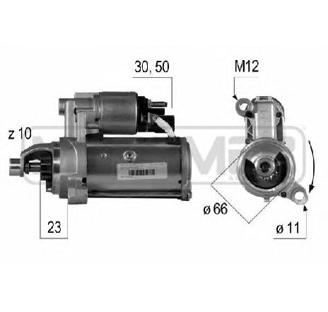 Starter ERA 220531</br>Piesa auto pentru Sistem pornire Starter ERA 220531</br>Piesa auto pentru Sistem pornire
