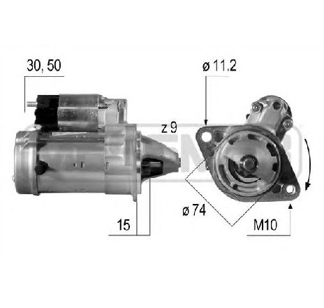 Starter ERA 220542</br>Piesa auto pentru Sistem pornire Starter ERA 220542</br>Piesa auto pentru Sistem pornire
