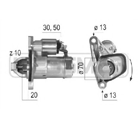 Starter ERA 220579</br>Piesa auto pentru Sistem pornire Starter ERA 220579</br>Piesa auto pentru Sistem pornire
