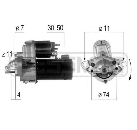 Starter ERA 220582</br>Piesa auto pentru Sistem pornire Starter ERA 220582</br>Piesa auto pentru Sistem pornire