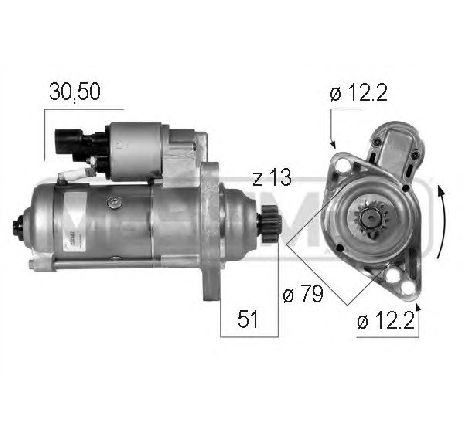 Starter ERA 220583</br>Piesa auto pentru Sistem pornire Starter ERA 220583</br>Piesa auto pentru Sistem pornire