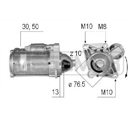 Starter ERA 220587</br>Piesa auto pentru Sistem pornire Starter ERA 220587</br>Piesa auto pentru Sistem pornire
