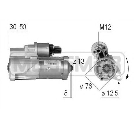 Starter ERA 220589</br>Piesa auto pentru Sistem pornire Starter ERA 220589</br>Piesa auto pentru Sistem pornire