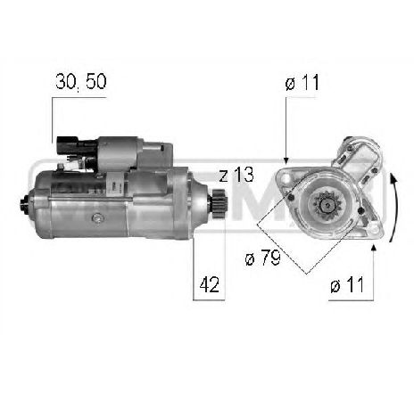 Starter ERA 220590</br>Piesa auto pentru Sistem pornire Starter ERA 220590</br>Piesa auto pentru Sistem pornire