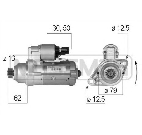 Starter ERA 220591</br>Piesa auto pentru Sistem pornire Starter ERA 220591</br>Piesa auto pentru Sistem pornire