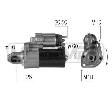 Starter ERA 220593</br>Piesa auto pentru Sistem pornire Starter ERA 220593</br>Piesa auto pentru Sistem pornire