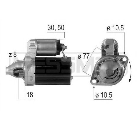 Starter ERA 220595</br>Piesa auto pentru Sistem pornire Starter ERA 220595</br>Piesa auto pentru Sistem pornire
