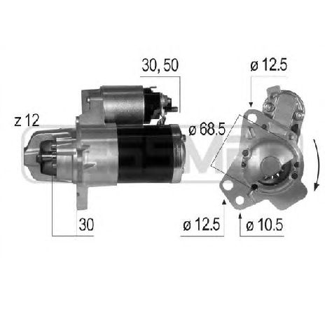 Starter ERA 220640</br>Piesa auto pentru Sistem pornire Starter ERA 220640</br>Piesa auto pentru Sistem pornire