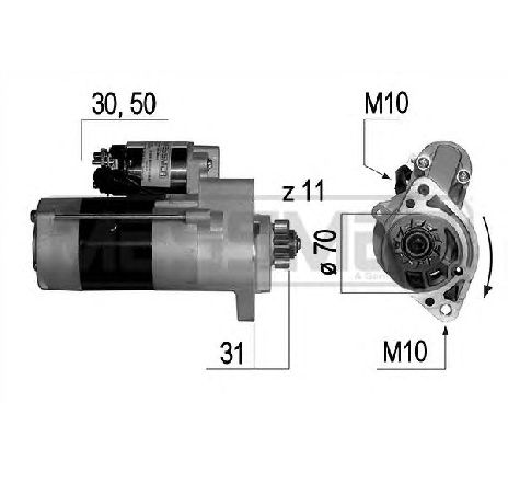 Starter ERA 220642</br>Piesa auto pentru Sistem pornire Starter ERA 220642</br>Piesa auto pentru Sistem pornire