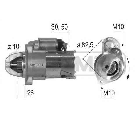 Starter ERA 220645</br>Piesa auto pentru Sistem pornire Starter ERA 220645</br>Piesa auto pentru Sistem pornire