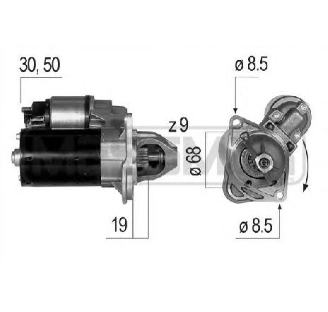 Starter ERA 220648</br>Piesa auto pentru Sistem pornire Starter ERA 220648</br>Piesa auto pentru Sistem pornire