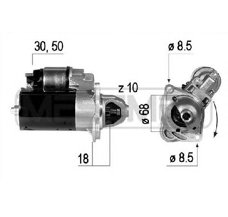 Starter ERA 220650</br>Piesa auto pentru Sistem pornire Starter ERA 220650</br>Piesa auto pentru Sistem pornire