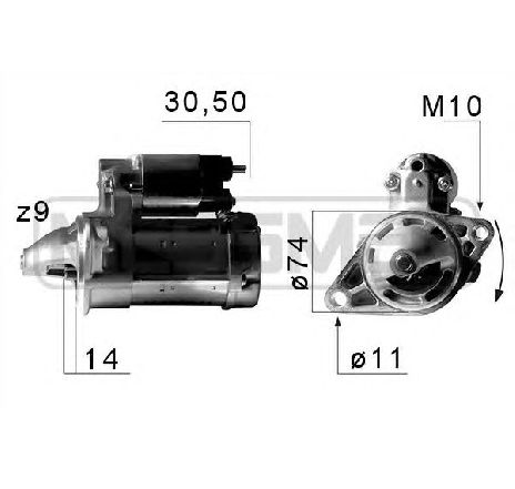 Starter ERA 220654</br>Piesa auto pentru Sistem pornire Starter ERA 220654</br>Piesa auto pentru Sistem pornire